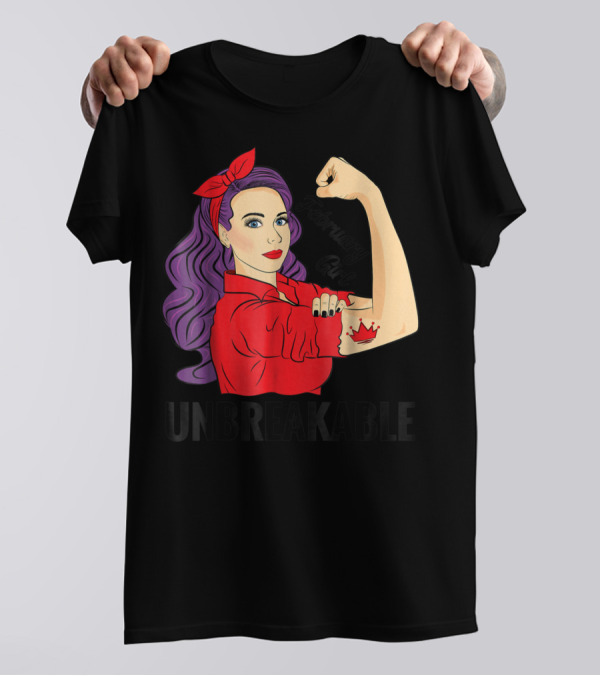 February Girl Unbreakable With Crown Tattoo Retro T-Shirt
