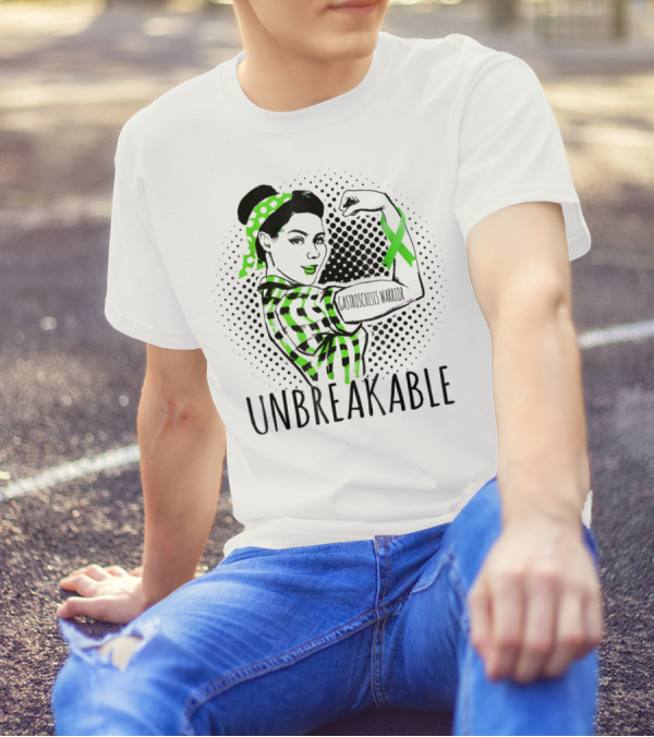 Unbreakable Gastroschisis Warrior Rosie The Riveter Style With Awareness T-Shirt