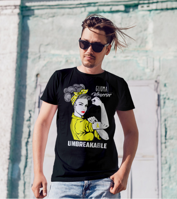 Glioma Warrior Unbreakable Awareness Ribbon T-Shirt