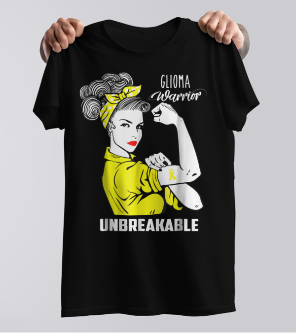 Glioma Warrior Unbreakable Awareness Ribbon T-Shirt