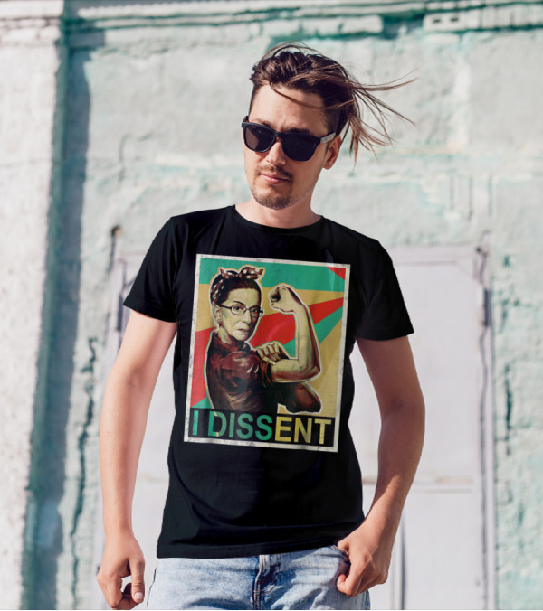 I Dissent Vintage RBG Ruth Bader Ginsburg Unbreakable Rosie The Riveter T-Shirt