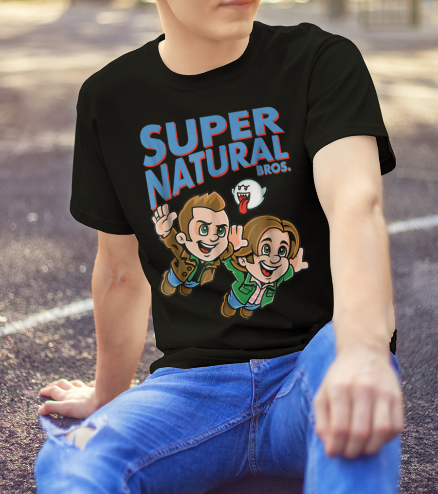 Supernatural Bros Funny Mashup With Ghost Character T-Shirt