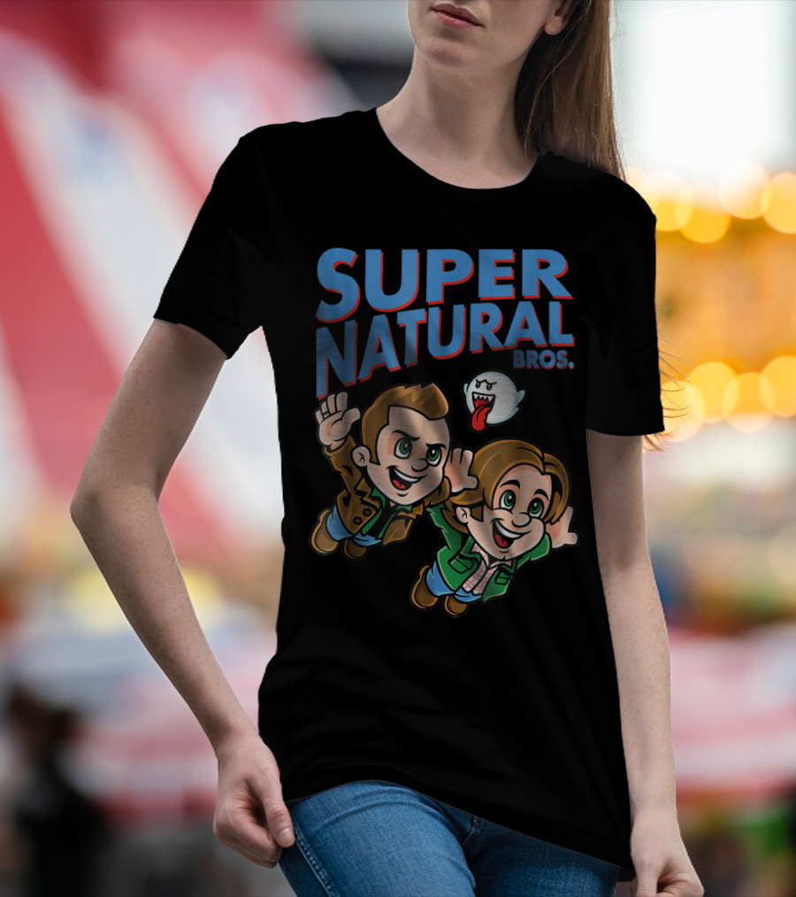 Supernatural Bros Funny Mashup With Ghost Character T-Shirt