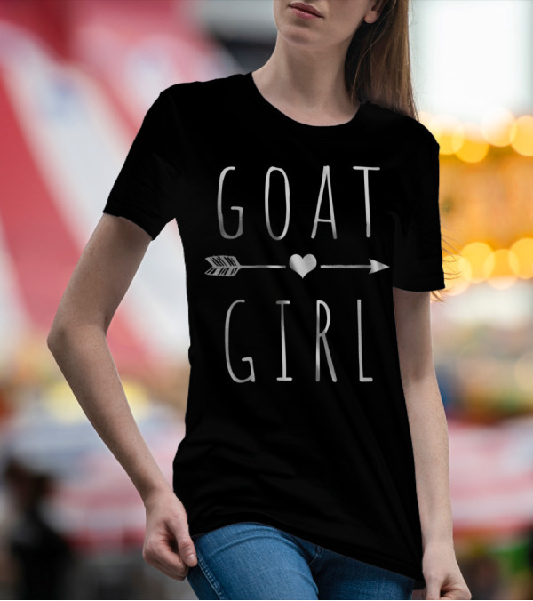 GOAT GIRL Heart Arrow I Love Goats T-Shirt