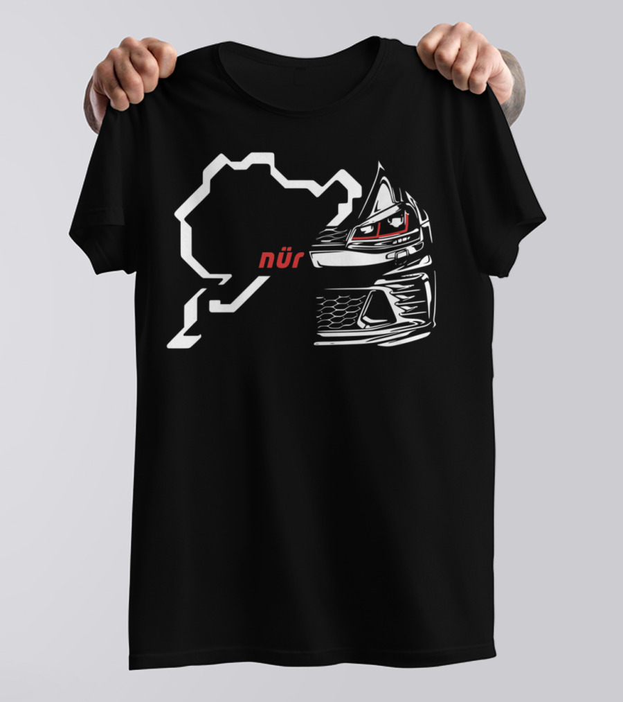 GTI Nürburgring Green Hell Racing Track Car Outline T-Shirt
