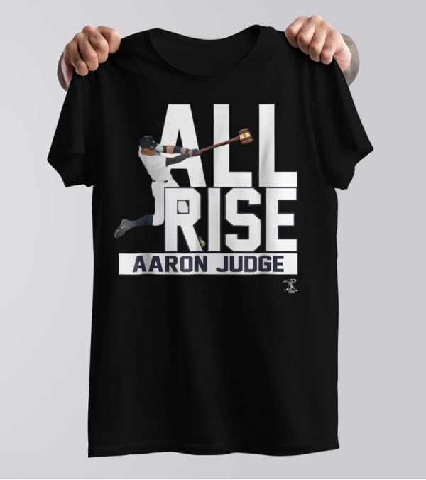 All Rise Aaron Judge Baseball Motif T-Shirt