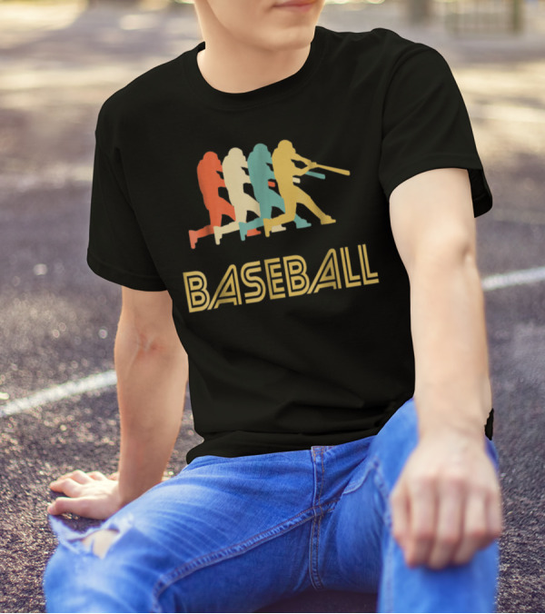 Baseball Batter Pop Multicolor Swing T-Shirt
