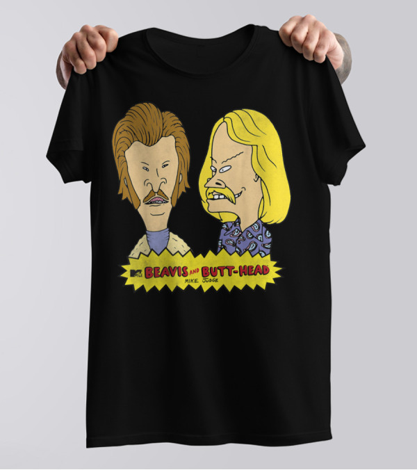 MTV Beavis And Butt-Head Seventies Mustaches Retro Look By Mike Judge T-Shirt