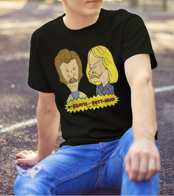 MTV Beavis And Butt-Head Seventies Mustaches Retro Look By Mike Judge T-Shirt