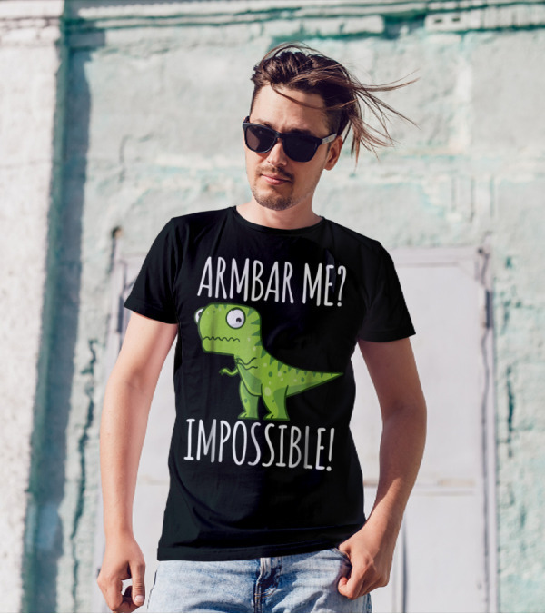 BJJ Brazilian Jiu Jitsu Armbar Me Impossible Dinosaur Rex T-Shirt
