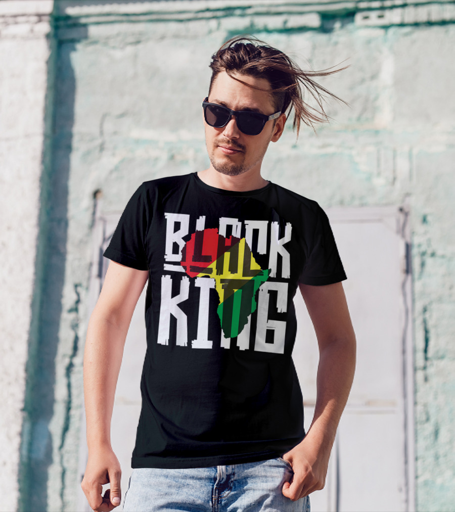 Black King Africa Tribal Men History Month T-Shirt