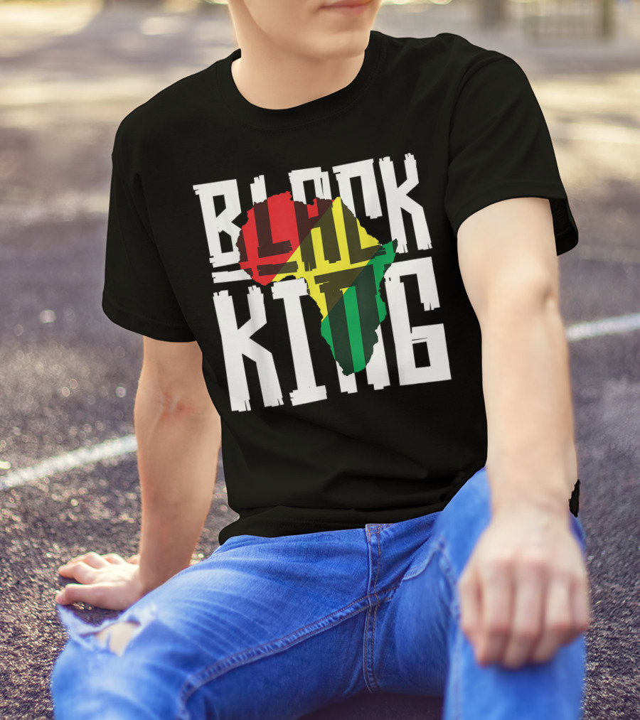 Black King Africa Tribal Men History Month T-Shirt