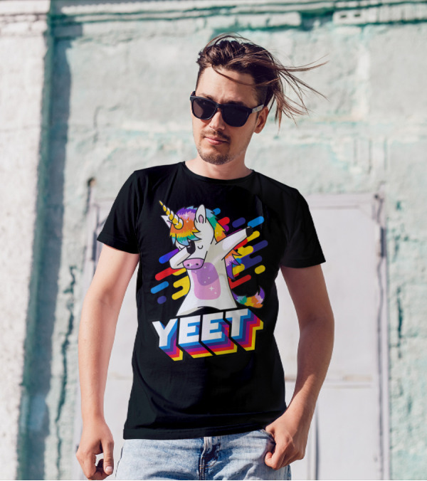Yeet Rainbow Unicorn Dabbing T-Shirt