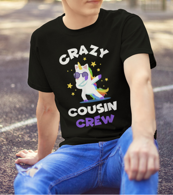 Crazy Cousin Crew Unicorn Dabbing Reunion T-Shirt