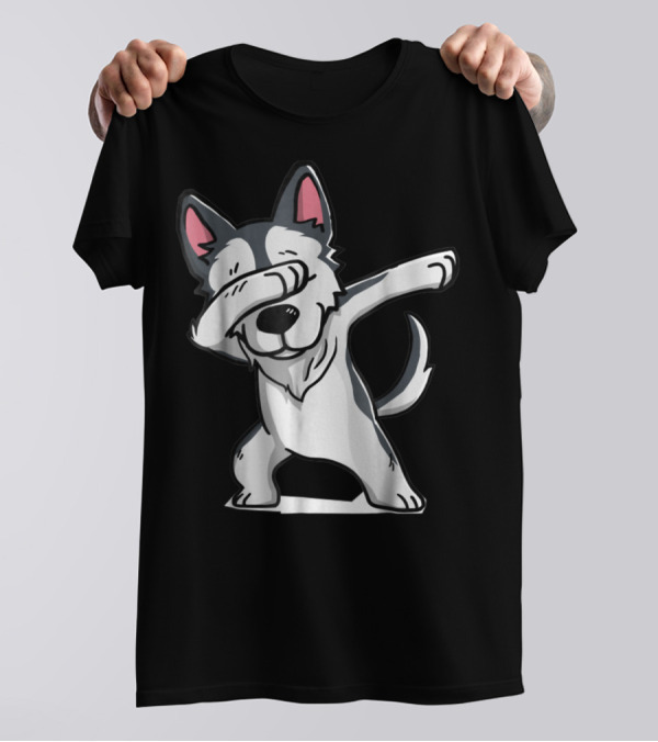 Cute Funny Dabbing Wolf Dab T-Shirt
