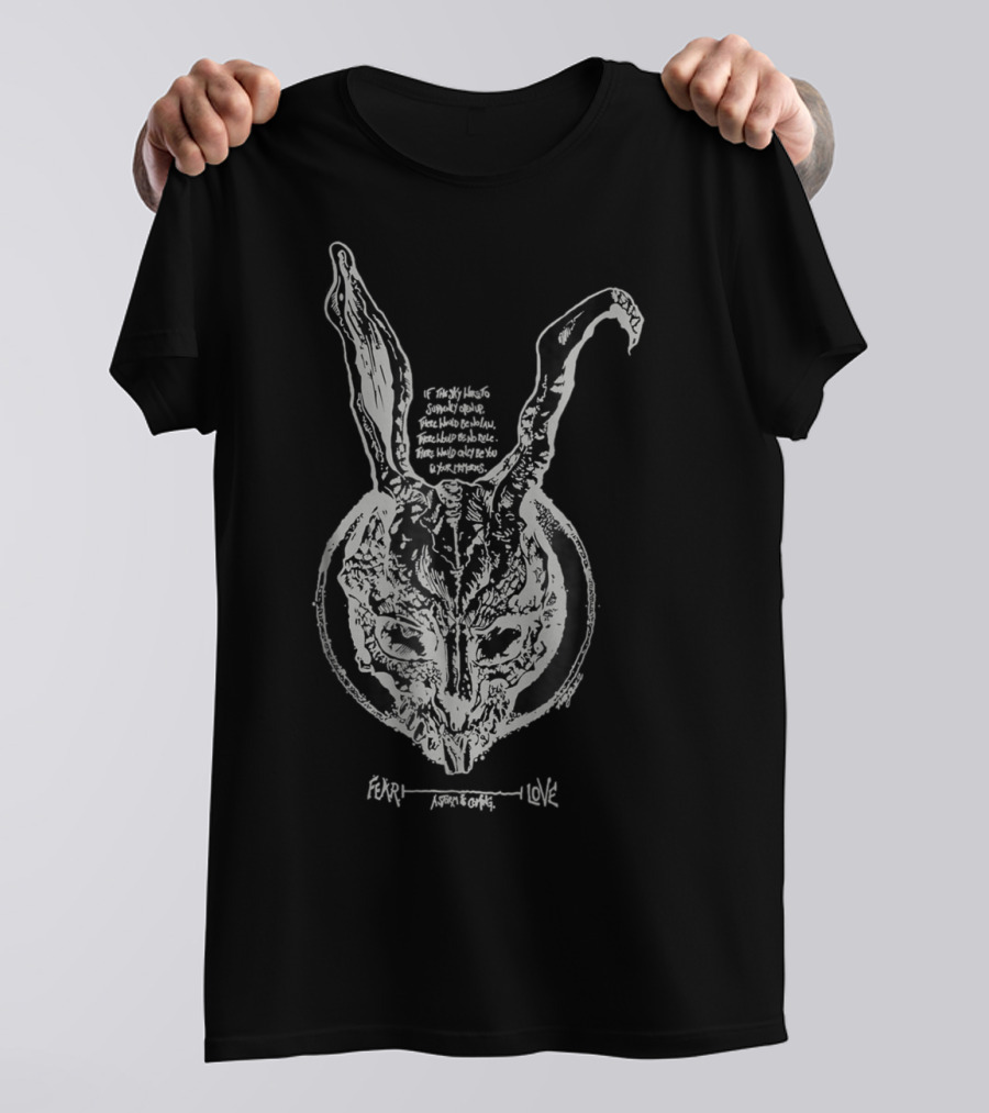 Fear And Love Donnie Darko Rabbit Drawing T-Shirt