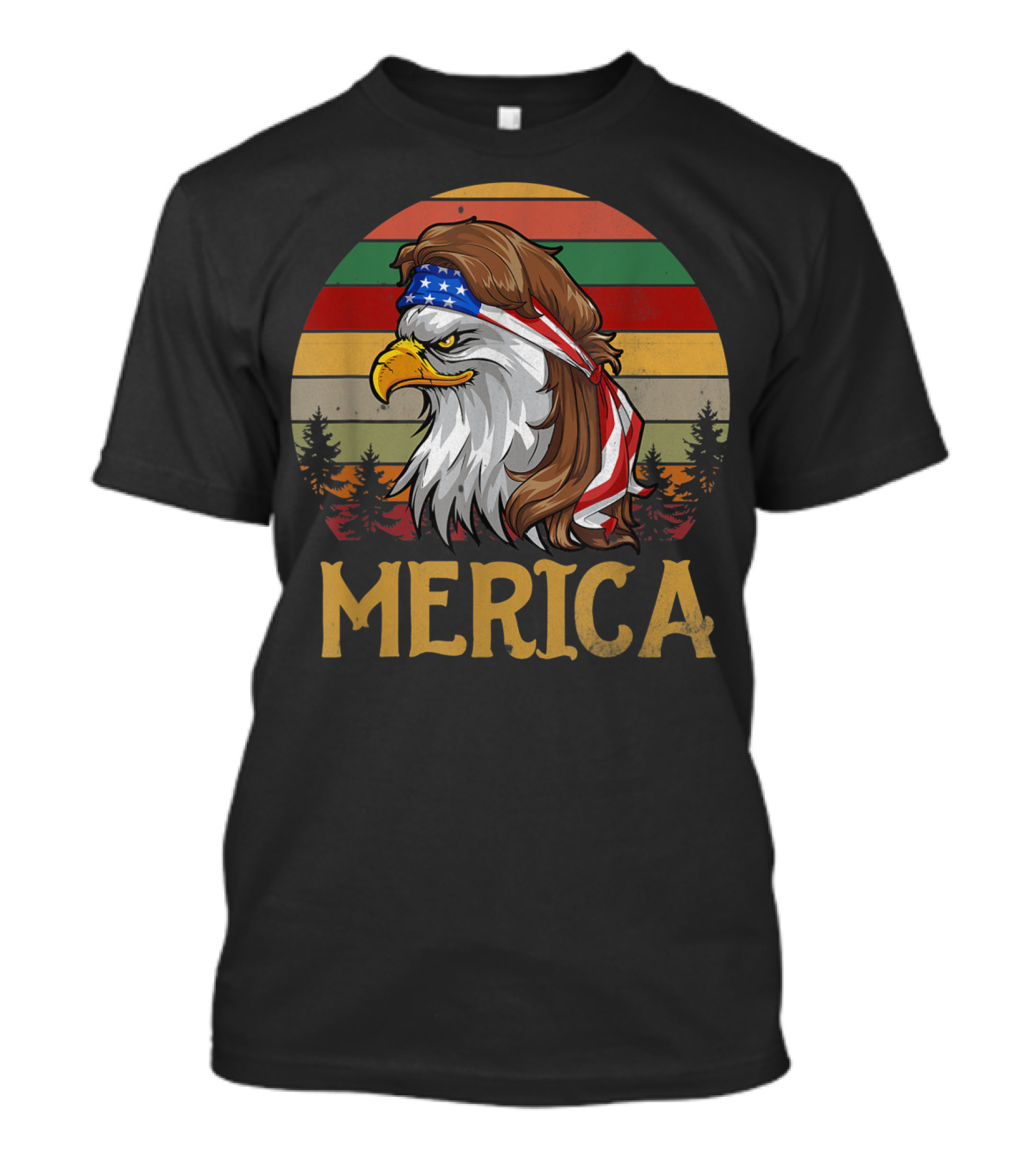 Eagle Mullet Merica 4th Of July American Flag USA T-Shirt