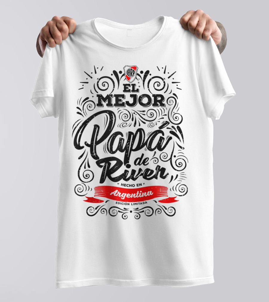 El Mejor Papá De River Hecho En Argentina CARP River Plate T-Shirt