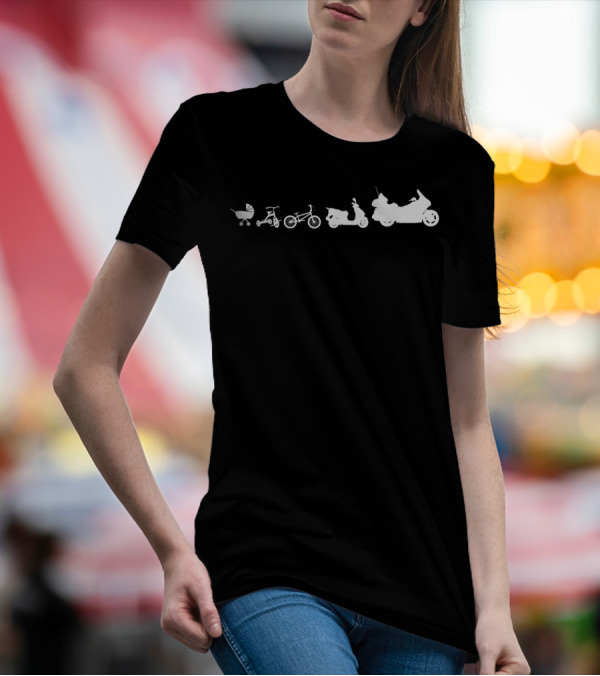 Evolution Of Goldwing Motorcycle Journey Through Vehicles T-Shirt