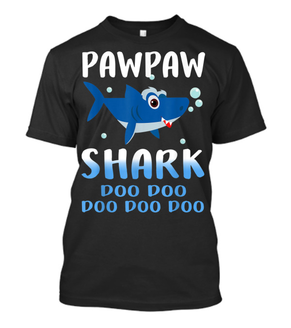 Fathers Day Pawpaw Shark Doo Doo Doo Doo Baby Shark T-Shirt