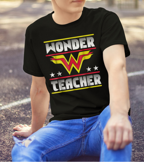 Wonder Teacher Stars W T-Shirt