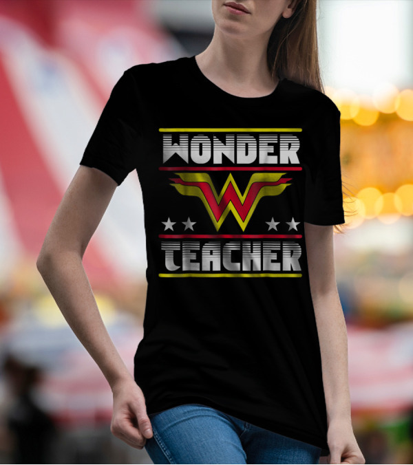 Wonder Teacher Stars W T-Shirt