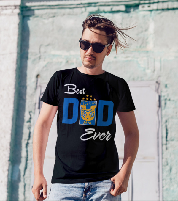 Best Dad Ever FC Tigres UANL Logo Mexico T-Shirt