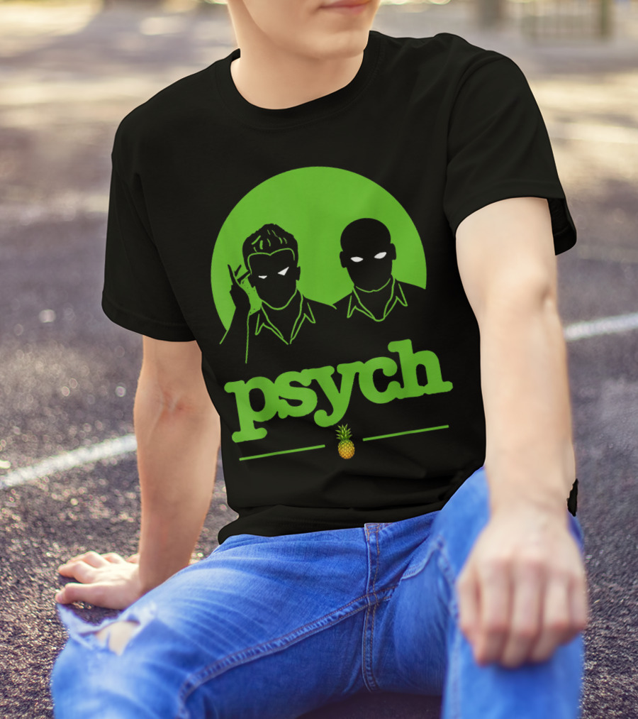 Psych Gus Shawn Spencer Funny Unique Pineapple T-Shirt
