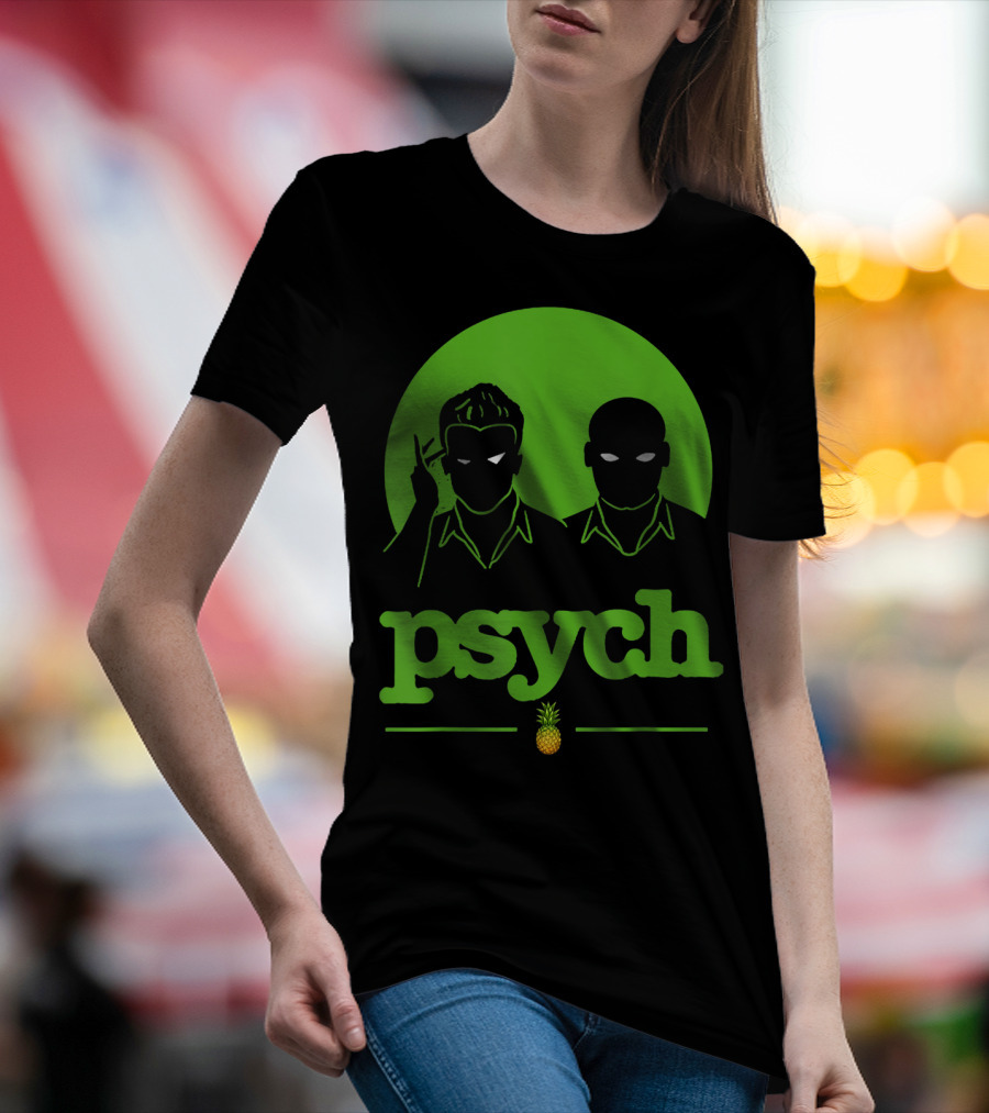 Psych Gus Shawn Spencer Funny Unique Pineapple T-Shirt