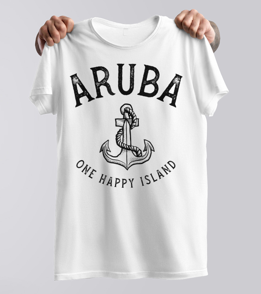 Aruba One Happy Island Anchor GGT Travel T-Shirt