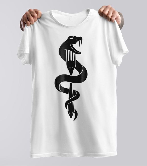 Hey Fatty Stop Eating Just Stop Eating Snake Wrapped Around Fork T-Shirt