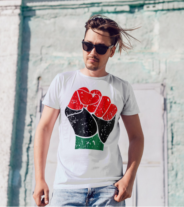 Black History Red Black And Green Pride Fist Symbol Of Empowerment T-Shirt