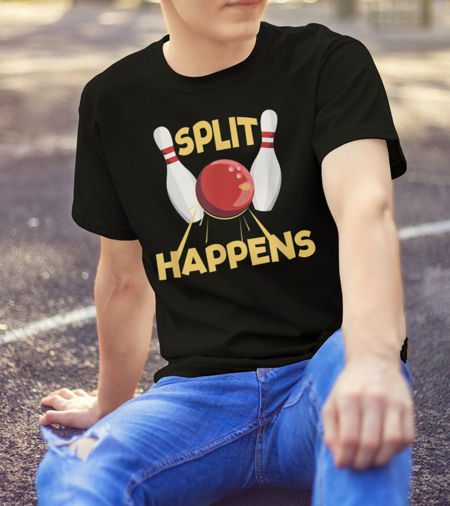 Split Happens Bowling Lovers And Players Pin T-Shirt