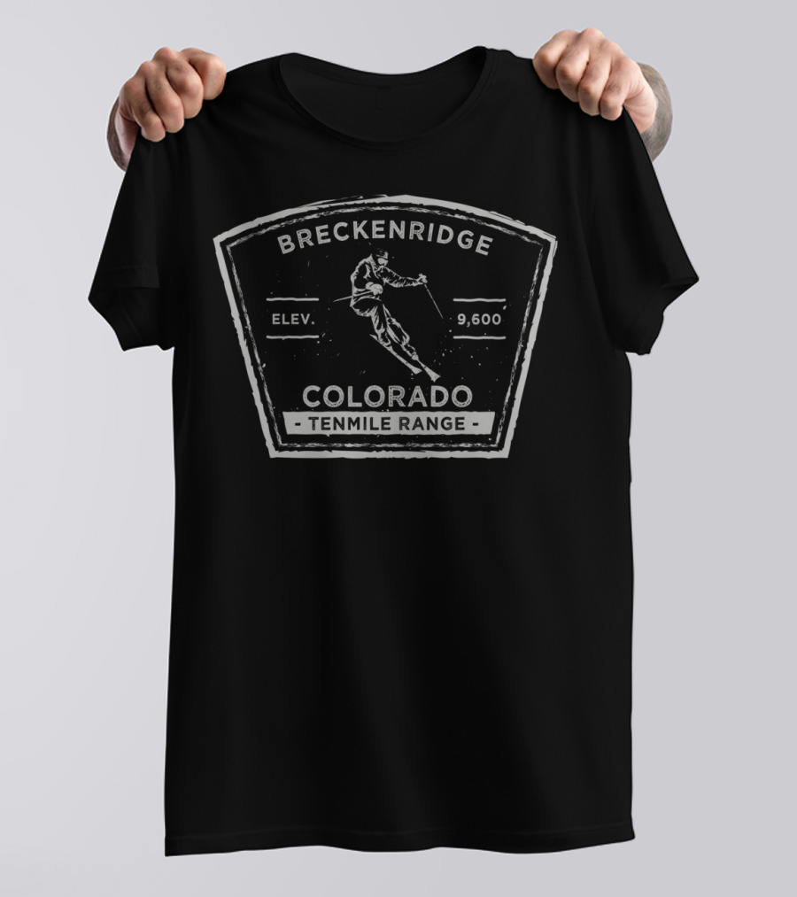 Breckenridge Colorado Tenmile Range Elevation 9600 Skiing T-Shirt