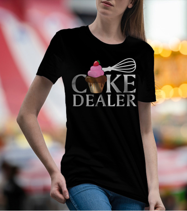 Cake Dealer Baking Lover Cupcake Whisk Strawberry T-Shirt