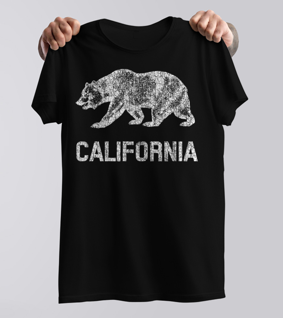 California Republic Bear Flag Vintage Look T-Shirt