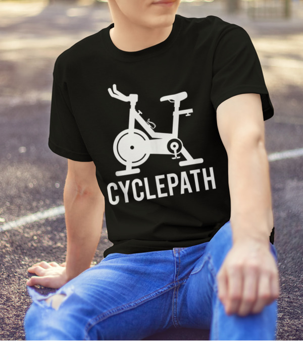 Cyclepath Spin Funny Workout Gym Spinning Class Pun T-Shirt