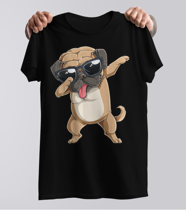 Dabbing Pug Dance Cool Puppy Lovers T-Shirt