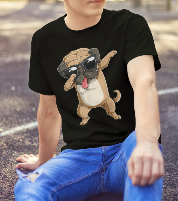 Dabbing Pug Dance Cool Puppy Lovers T-Shirt
