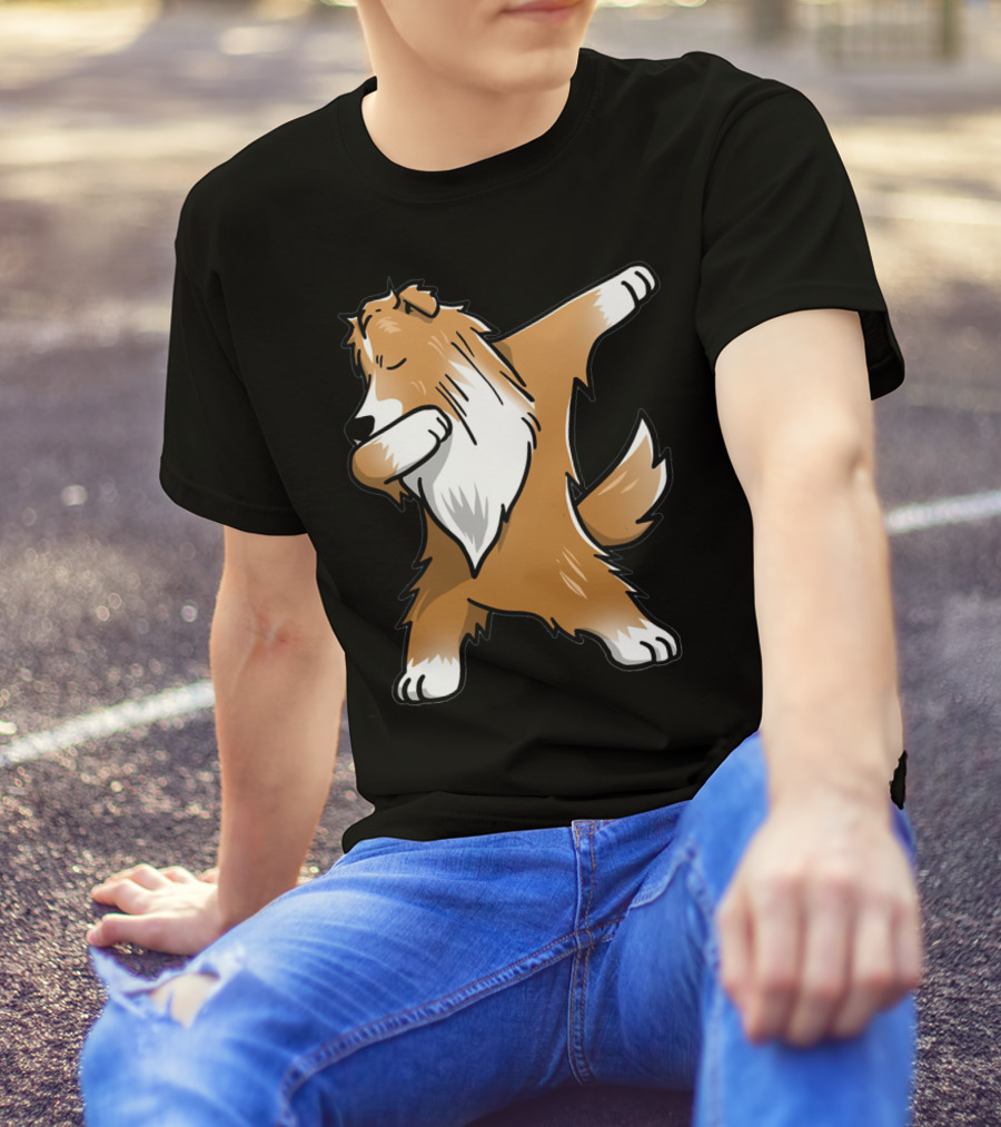 Shetland Sheepdog Sheltie Dabbing Dab Pose T-Shirt