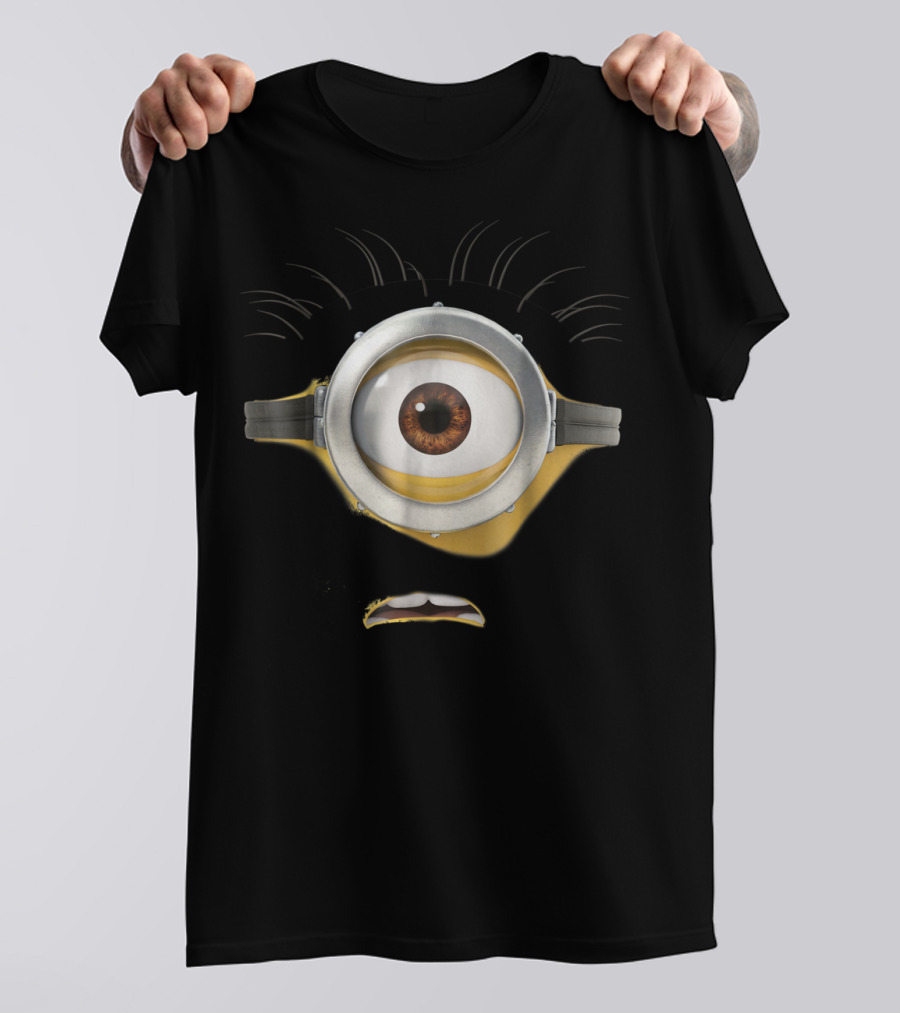 Despicable Me Minions Stuart Scared Face Monster Goggle Eye T-Shirt