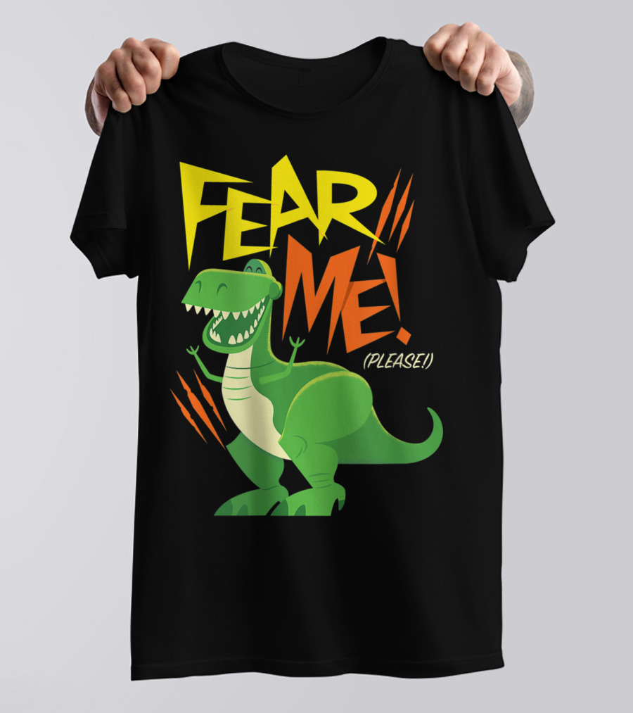 Disney Pixar Toy Story 4 Rex Fear Me Please Green Dinosaur Cartoon T-Shirt