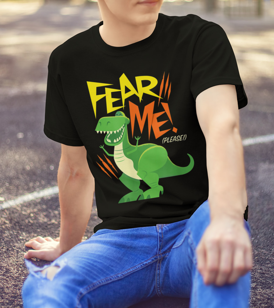 Disney Pixar Toy Story 4 Rex Fear Me Please Green Dinosaur Cartoon T-Shirt