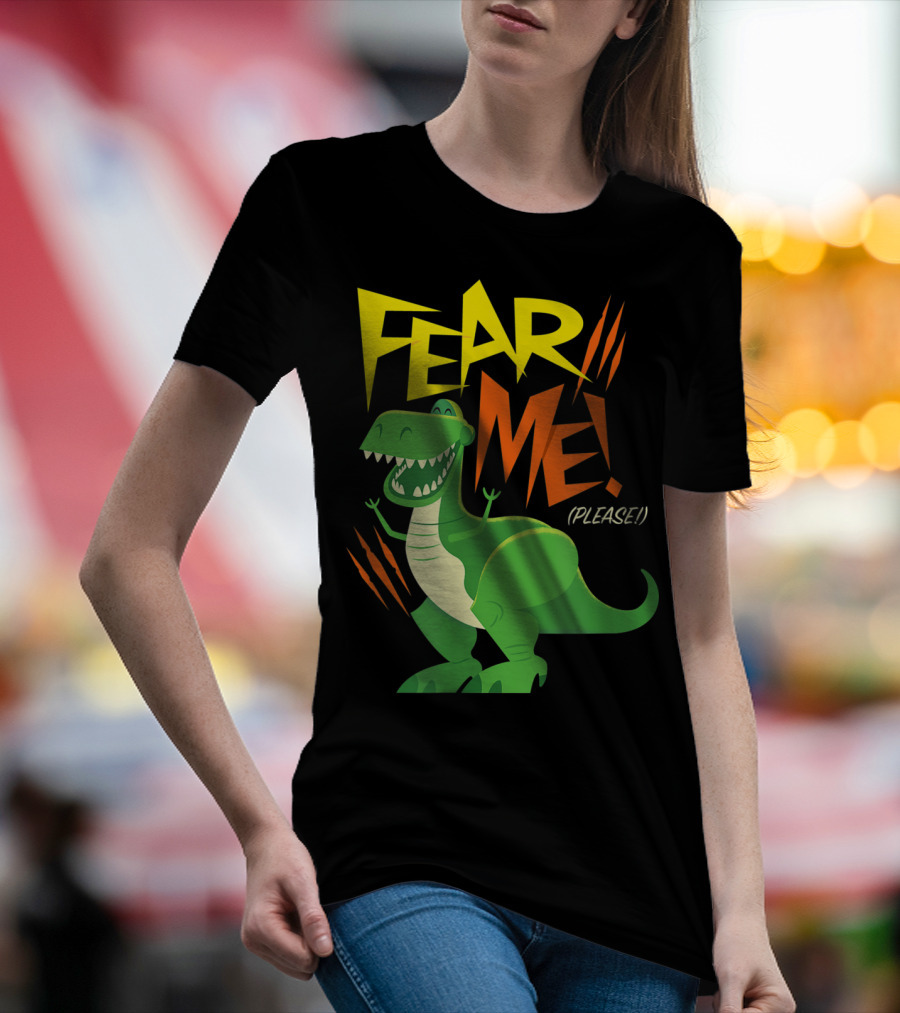 Disney Pixar Toy Story 4 Rex Fear Me Please Green Dinosaur Cartoon T-Shirt