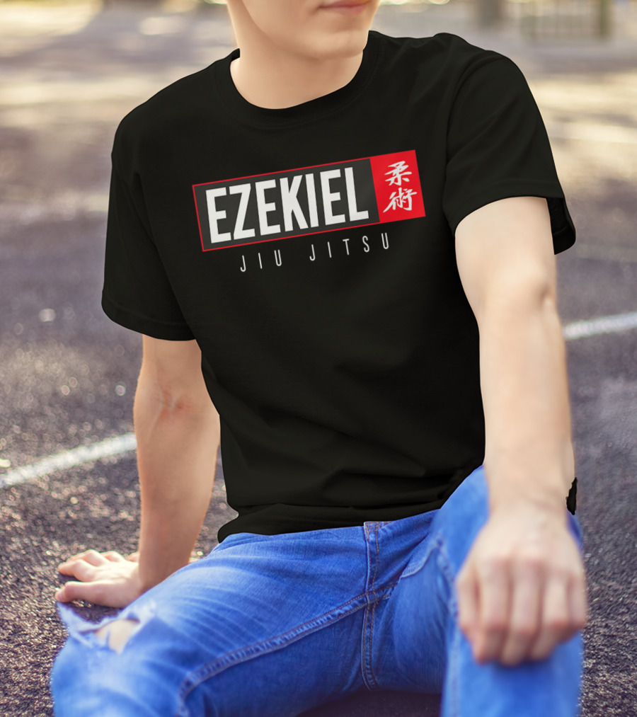 Ezekiel Jiu Jitsu BJJ Brazilian Jujitsu Kanji Martial Arts T-Shirt