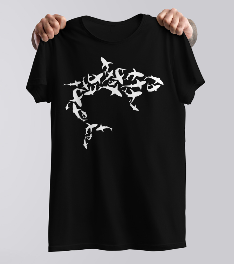 Family White Shark Lover Daddy Baby T-Shirt