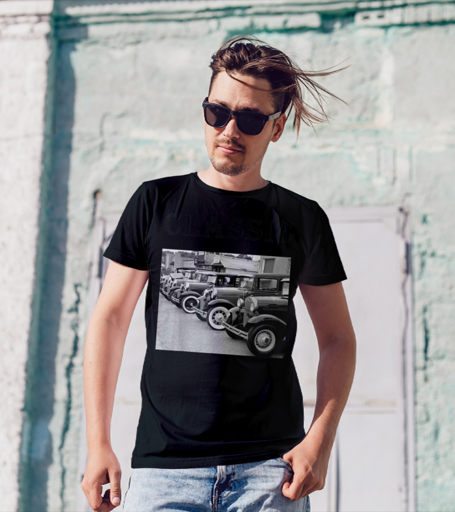 Father's Day Antique Classic Car Lineup T-Shirt