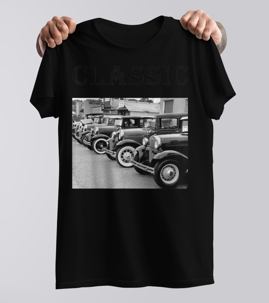 Father's Day Antique Classic Car Lineup T-Shirt