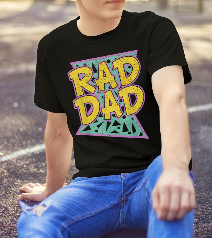Rad Dad 80s Retro Style Father's Day T-Shirt