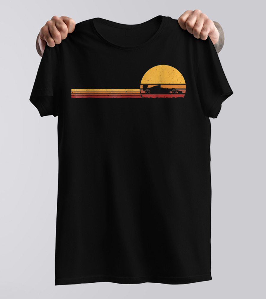 70s Vintage Formula Racing Retro Sunset T-Shirt